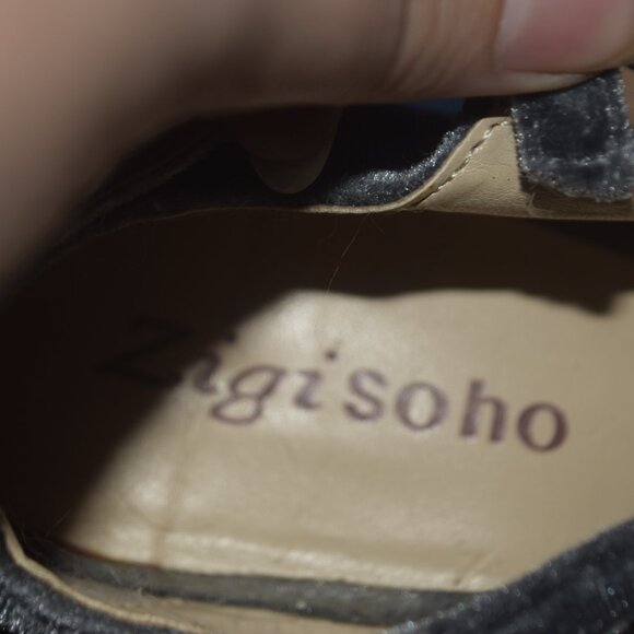 Zigi Soho Nancie Crushed velvet blue chunky heel 6 - Picture 10 of 10